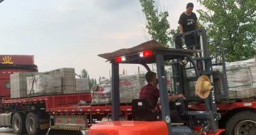 郑州 黄金麻冰裂纹，地铺石装车