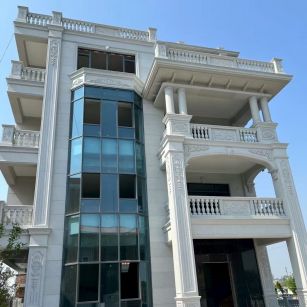 郑州 白麻花岗岩别墅外墙干挂效果展示