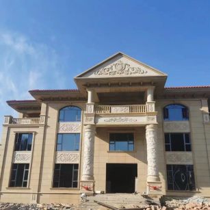 郑州 黄金麻花岗岩别墅外墙干挂