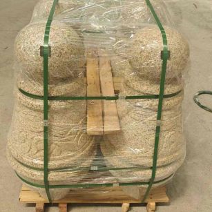 郑州 黄金麻异形定制雕花——棒棒糖挡车柱