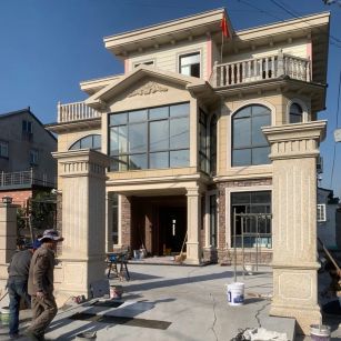 郑州 黄金麻花岗岩荔枝面别墅外墙干挂私家专属