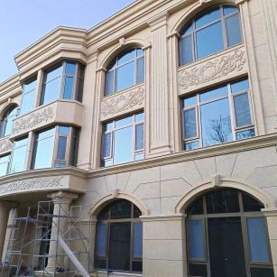 郑州 黄金麻花岗岩别墅外墙干挂