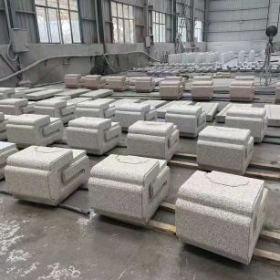 郑州 白麻花岗岩异形加工-石凳，坐凳