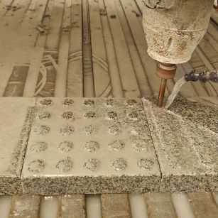 郑州 芝麻白花岗岩石材盲人石、盲道石、盲点石