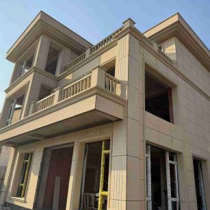 郑州 黄金麻花岗岩石材荔枝面外墙干挂效果展示