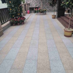 郑州 黄金麻白麻荔枝面庭院铺装展示