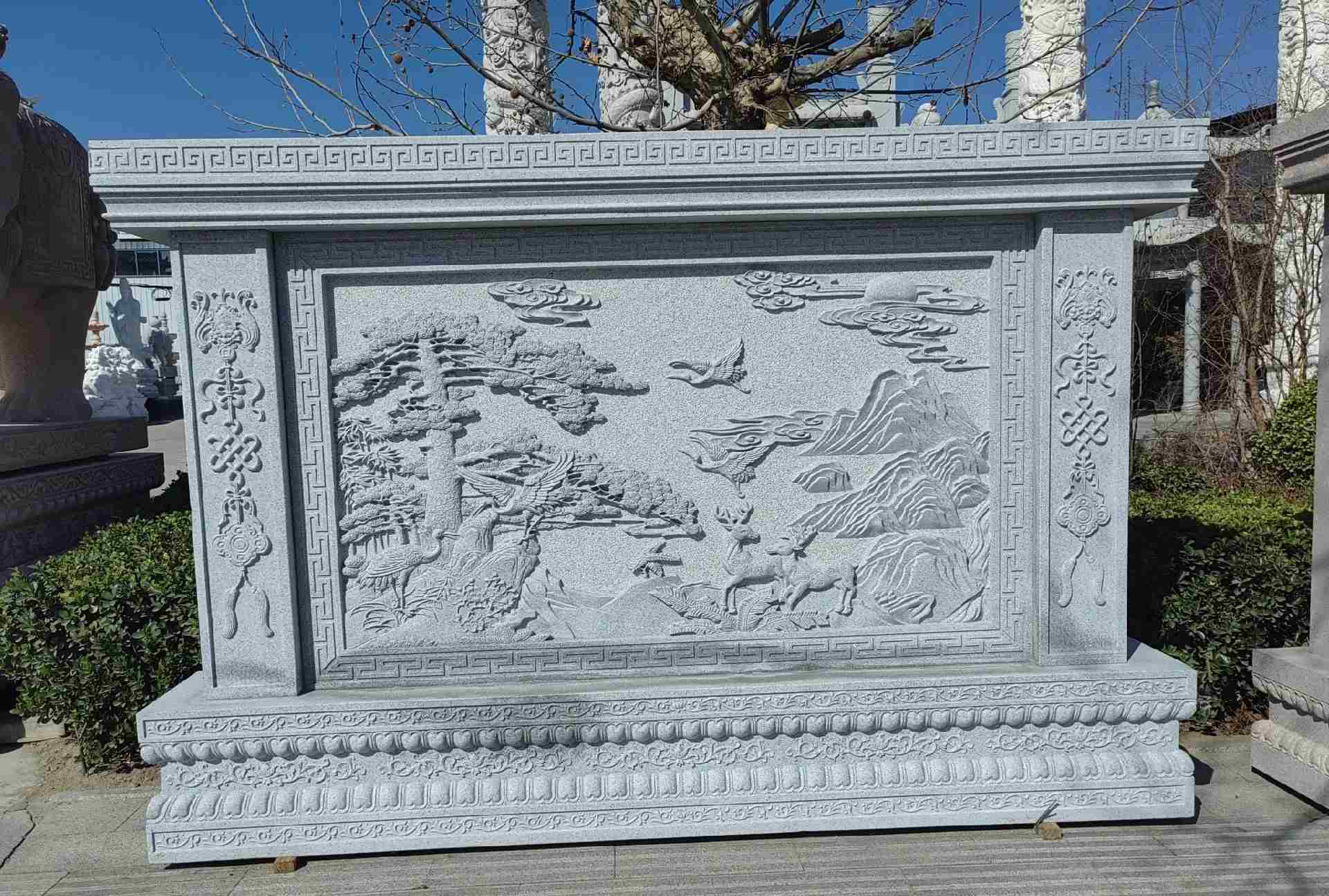 郑州 芝麻白大型照壁，屏风，影壁