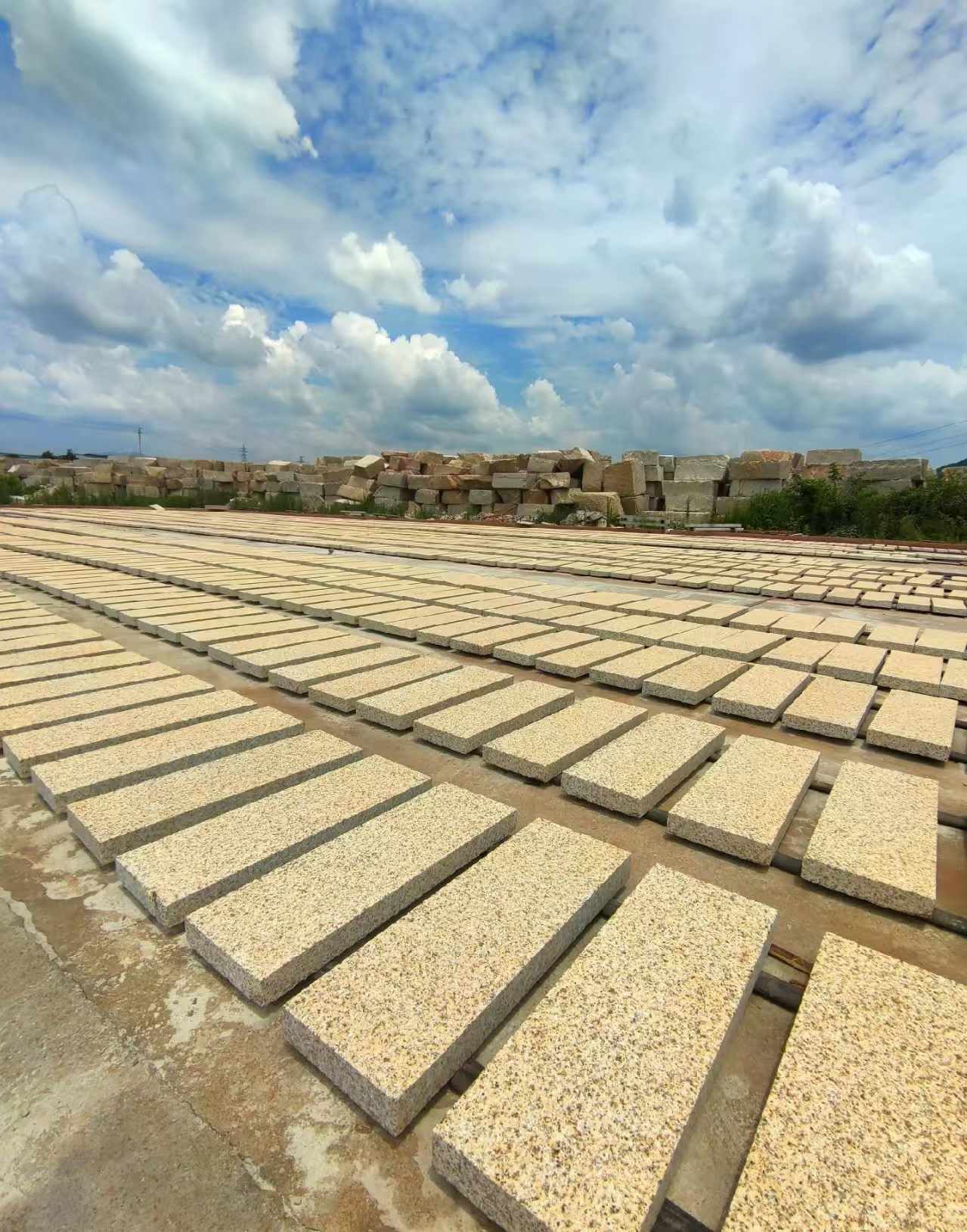 郑州 黄金麻荔枝面花岗岩石材地铺石防护中