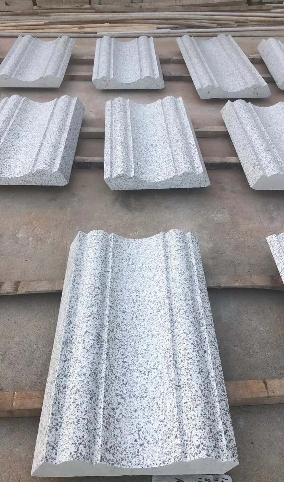 郑州 白麻花岗岩光面别墅线条