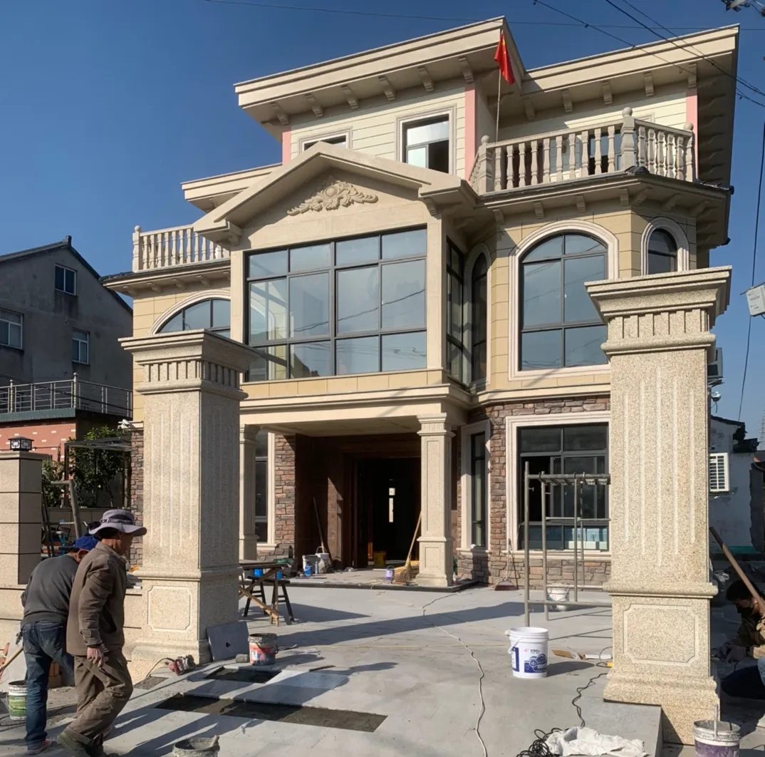 郑州 黄金麻花岗岩荔枝面别墅外墙干挂私家专属