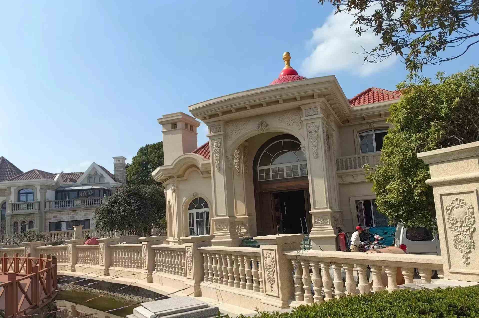 郑州 黄金麻花岗岩欧式别墅