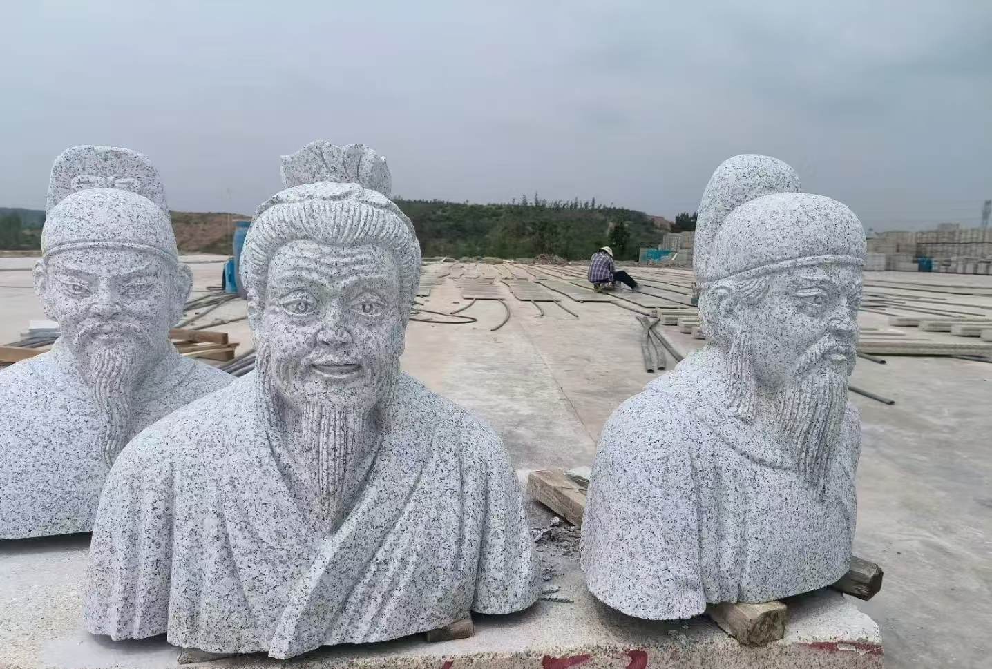 郑州 白麻花岗岩石材人物立体雕刻