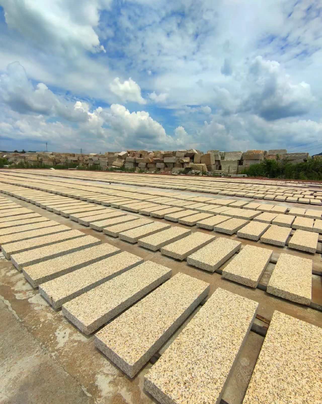 郑州 黄金麻花岗岩荔枝面地铺石防护中