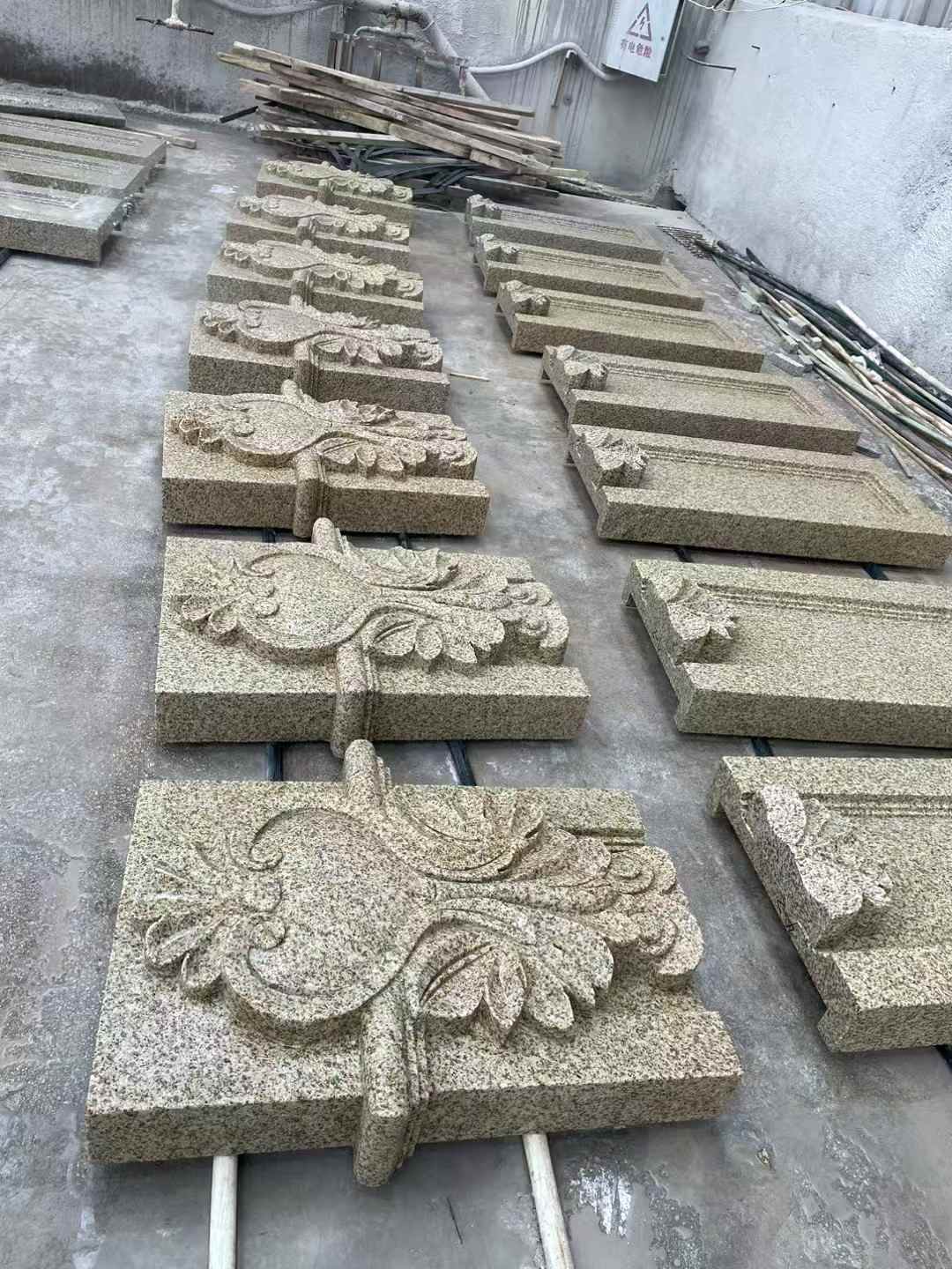 郑州 黄金麻花岗岩别墅外墙雕刻板